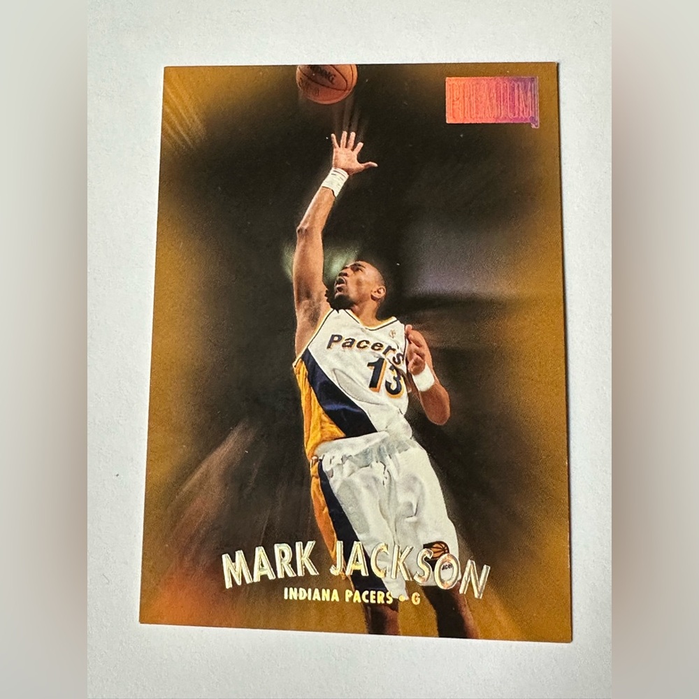 Mark Jackson Indiana Pacers Basketball Trading Card - White & Gold
